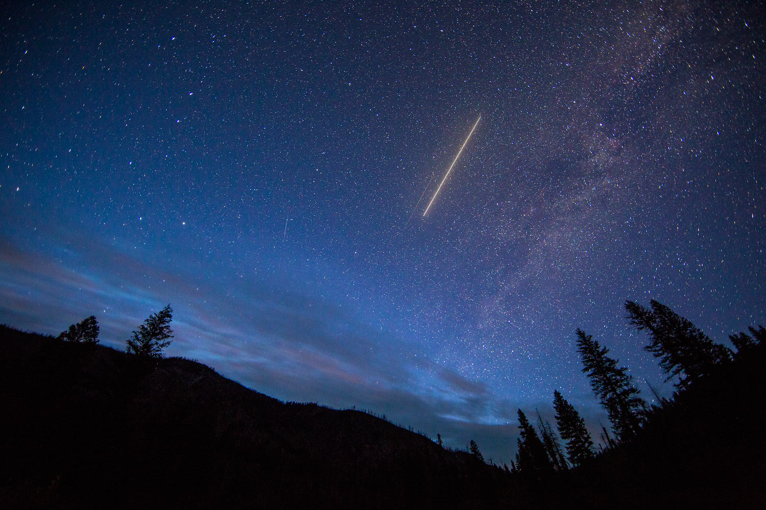 Stanley Idaho Fine Art Photographic Print Perseid Meteor over the Sawtooth Mountains